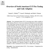 Cover image of Overview of North American CLT fire testing and code adoption