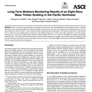 Long-Term Moisture Monitoring Results of an Eight-Story Mass Timber Building in the Pacific Northwest