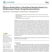 Moisture-Related Risks in Wood-Based Retrofit Solutions in a Mediterranean Climate: Design Recommendations