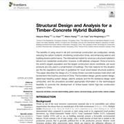 Structural Design and Analysis for a Timber-Concrete Hybrid Building