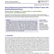 Direct Displacement-based Seismic Design of Glulam Frames with Buckling Restrained Braces