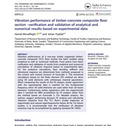 Vibration performance of timber-concrete composite floor section – verification and validation of analytical and numerical results based on experimental data