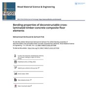 Cover image of Bending properties of deconstructable cross-laminated timber-concrete composite floor elements