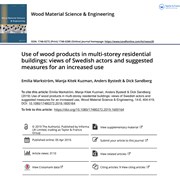 Use of wood products in multi-storey residential buildings: views of Swedish actors and suggested measures for an increased use