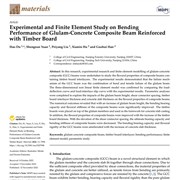Experimental and Finite Element Study on Bending Performance of Glulam-Concrete Composite Beam Reinforced with Timber Board