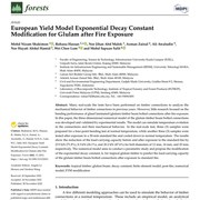 Cover image of European Yield Model Exponential Decay Constant Modification for Glulam after Fire Exposure
