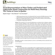 Cover image of Social Representations of Mass Timber and Prefabricated Light-Frame Wood Construction for Multi-Story Housing: The Vision of Users in Quebec