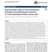 Experimental study on the embedment strength of smooth dowels inserted in cross-laminated timber narrow side