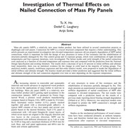 Investigation of Thermal Effects on Nailed Connection of Mass Ply Panels
