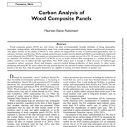 Cover image of Carbon Analysis of Wood Composite Panels