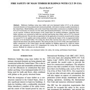 Cover image of Fire Safety of Mass timber Buildings with CLT in USA