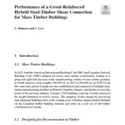Performance of a Grout-Reinforced Hybrid Steel-Timber Shear Connection for Mass Timber Buildings