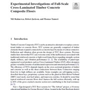 Experimental Investigations of Full-Scale Cross-Laminated Timber Concrete Composite Floors