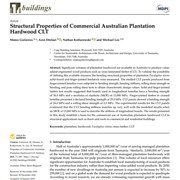 Structural Properties of Commercial Australian Plantation Hardwood CLT