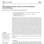 Sustainability Impacts of Wood- and Concrete-Based Frame Buildings