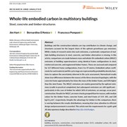 Whole-life embodied carbon in multistory buildings: Steel, concrete and timber structures
