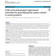 A life cycle and product type based estimator for quantifying the carbon stored in wood products