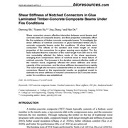 Shear stiffness of notched connectors in glue laminated timber-concrete composite beams under fire conditions