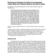 Performance evaluation of a novel cross-laminated timber made from flattened bamboo and wood lumber