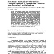 Normal stress distribution of timber-concrete composite panels with an adhesive shear connection under thermal and humidity loadings