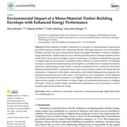 Cover image of Environmental Impact of a Mono-Material Timber Building Envelope with Enhanced Energy Performance