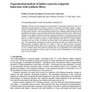 Experimental analysis of timber-concrete composite behaviour with synthetic fibres