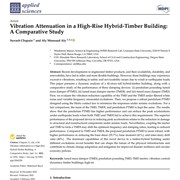 Vibration Attenuation in a High-Rise Hybrid-Timber Building: A Comparative Study