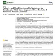 Adhesive-and Metal-Free Assembly Techniques for Prefabricated Multi-Layer Engineered Wood Products: A Review on Wooden Connectors