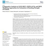 Comparative Analysis of ANN-MLP, ANFIS-ACOR and MLR Modeling Approaches for Estimation of Bending Strength of Glulam