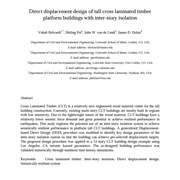 Direct displacement design of tall cross laminated timber platform buildings with inter-story isolation
