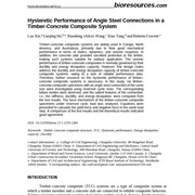 Hysteretic performance of angle steel connections in a timber-concrete composite system