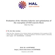 Evaluation of the vibration behavior and optimization of the conception of CLT-concrete floors