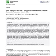 Shear Behaviors of Steel-Plate Connections for Timber-Concrete Composite Beams with Prefabricated Concrete Slabs