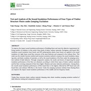 Test and Analysis of the Sound Insulation Performance of Four Types of Timber Structure Floors under Jumping Excitation
