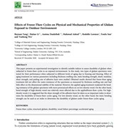 Effects of Freeze-Thaw Cycles on Physical and Mechanical Properties of Glulam Exposed to Outdoor Environment