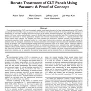 Borate Treatment of CLT Panels Using Vacuum: A Proof of Concept