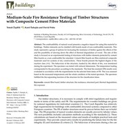 Medium-Scale Fire Resistance Testing of Timber Structures with Composite Cement Fibre Materials