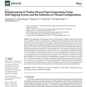 Reinforcement of Timber Dowel-Type Connections Using Self-Tapping Screws and the Influence of Thread Configurations