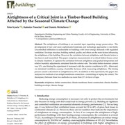 Airtightness of a Critical Joint in a Timber-Based Building Affected by the Seasonal Climate Change