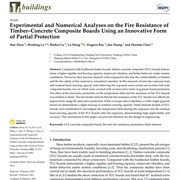 Experimental and Numerical Analyses on the Fire Resistance of Timber–Concrete Composite Boards Using an Innovative Form of Partial Protection