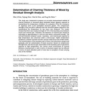 Determination of charring thickness of wood by residual strength analysis