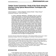 Timber screw connection: Study of the strain along the interface using optical measurement techniques and simulations