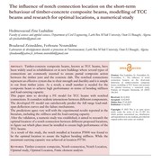 The influence of notch connection location on the short-term behaviour of timber-concrete composite beams, modelling of TCC beams and research for optimal locations, a numerical study
