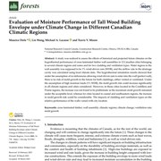 Evaluation of Moisture Performance of Tall Wood Building Envelope under Climate Change in Different Canadian Climatic Regions