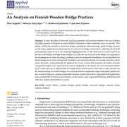 An Analysis on Finnish Wooden Bridge Practices