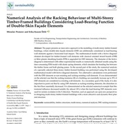 Numerical Analysis of the Racking Behaviour of Multi-Storey Timber-Framed Buildings Considering Load-Bearing Function of Double-Skin Façade Elements