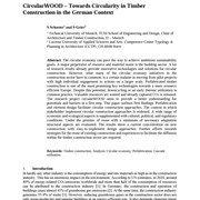 CircularWOOD – Towards Circularity in Timber Construction in the German Context