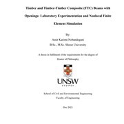 Timber and Timber-Timber Composite (TTC) Beams with Openings: Laboratory Experimentation and Nonlocal Finite Element Simulation