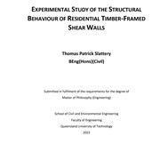 Experimental study of the structural behaviour of residential timber-framed shear walls