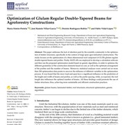 Optimization of Glulam Regular Double-Tapered Beams for Agroforestry Constructions
